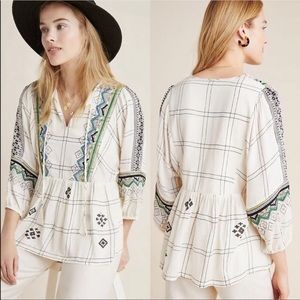 Vineet Bahl Brielle embroidered peasant top